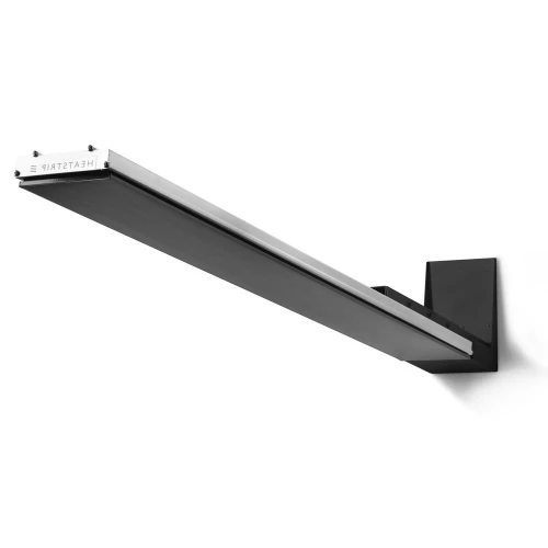 Halterung zur Montage an die Wand von Heatstrip Max in Schwarz Schwarze Wandhalterung für Design-Terrassenheizer