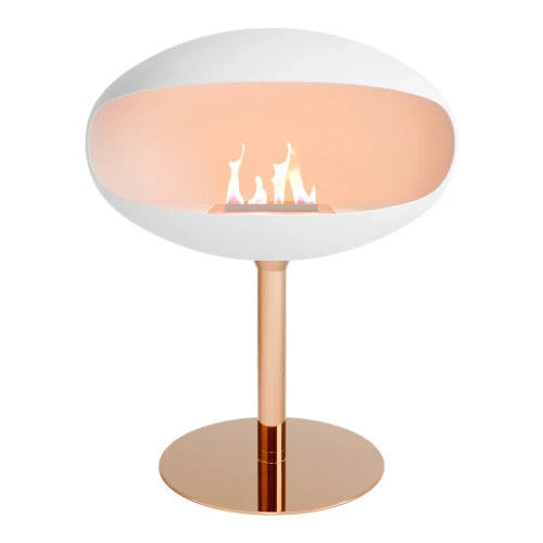 Pedestal Weiß + Kupferfuß