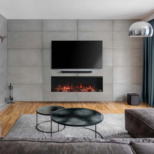 130E Solus Elektro Einbaukamin Schwarz