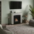 Hals Beige Bioethanol Kamin in minimalistischem und modernem Design