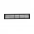 Lüftungsgitter Schwarz - 50x10 cm - 214 cm²