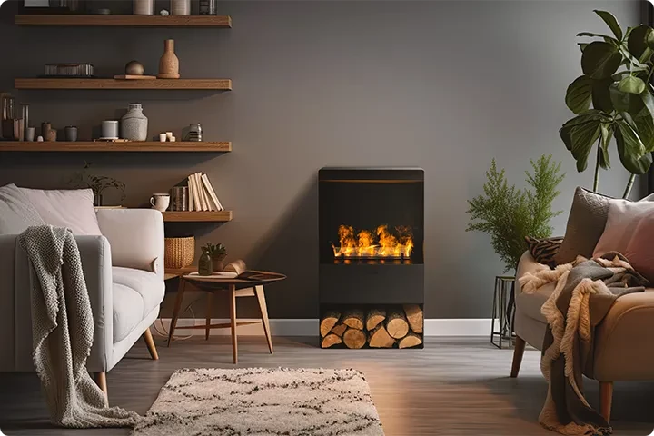 Wasserdampf Kamin von Planika