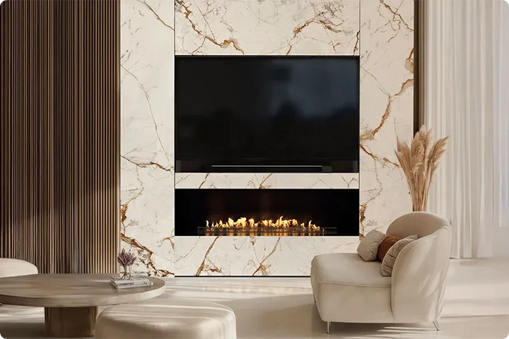 Nex Media Wall Wand Einbaukamine